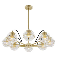 Modway Hanna 8-Light Chandelier - Clear/Gold-8-Light Chandelier