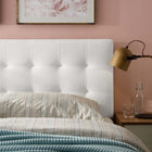 Modway Lily Biscuit Tufted Performance Velvet Queen Headboard - White-Elegant Biscuit Tufting