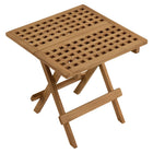 Modway Vienna Outdoor Patio Teak Wood Side Table - Natural-Support Stretchers