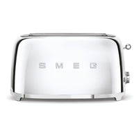 SMEG 4-slice Long Slot Retro Toaster - Silver-11 different toasting levels for best results, defrost function, reheat function, bagel function to toast only one side of the slice