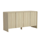 Manhattan Comfort Novara 60" Contemporary 4-Door Sideboard - Whitewashed Oak-Home Assembly Required (All Hardware Included)