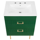 Modway Daybreak 24" Bathroom Vanity - Green/White-Spacious Drawers