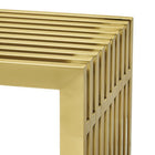 Modway Gridiron Medium Stainless Steel Bench - Gold-6
