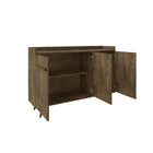 Manhattan Comfort Bradley 53.54" Mid-Century Modern Buffet Stand - Rustic Brown-Features Unique Dip Style Top board Adding Sophistication and Beauty