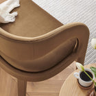 Modway Pinnacle Performance Velvet Accent Bench - Brown-Non-Marking Foot Pins