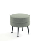 Manhattan Comfort Bailey 18.11" Mid-Century Modern Polyester Blend Upholstered Ottoman - Sage Green with Black Legs - 2 Pack-30 Day Limited Manufacturer's Warranty