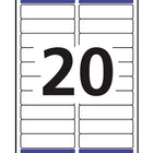 Avery White Rectangle Labels with Easy Peel, 1" x 4", for Laser/Inkjet Printer, 500 Pack (5261)-Jam and Smudge Free Guaranteed!