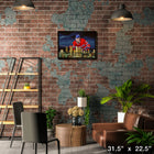 Cole Caufield Canadiens Skyline - Framed Canvas - 31" x 22"-Officially licensed by the NHL and NHLPA