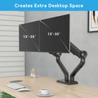 ShoppingAll Heavy Duty Dual Monitor Mount for 13-35" Screens - Black-Two USB 3.0 ports for convenient charging