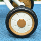 Qaba Kids Tricycle with Adjustable Seat and Basket - White-Easy-to-grip handle for added comfort 