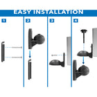 Mount-It! Dual Low Profile Universal Speaker Wall Mounts-Ideal for office, home, or any theatre surround sound applications