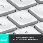 Logitech MX Keys Mini Minimalist Wireless Illuminated Keyboard - USB-C - Pale Grey-Bluetooth connectivity