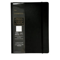 Cambridge Premium Hard Cover Notebook - Large - 10" H x 7-1/2" W-Durable hard cover with elastic bungee closure 
