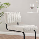 Modway Parity Boucle Bar Stools - Black Ivory - Set of 2-Dense Foam Padding