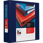 Staples Heavy-Duty View Binder with D-Rings - 2" - Blue-Gap Free ring design prevents gapping and misalignment of rings
