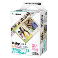 Fujifilm Instax Mini Instant 20-Sheet Film Pack - Macaron/Sprinkles -Instax Mini instant photos with two different designs