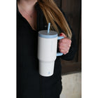 GROSCHE Aspen Insulated Water Tumbler with Handle - 32 oz. - Frost White-Triple-wall vacuum insulation
