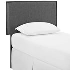 Modway Camille Upholstered Fabric Twin Headboard - Grey-Particleboard Panel