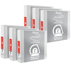 BAZIC Products 2" Slant D Ring View Binder with 2 Pockets - White - 6 Pack-Hard Vinyl Cover