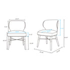 Manhattan Comfort Strine 21.65" Modern Velvet and Leatherette Upholstered Dining Chair - Dark Taupe - Set of 2-Upholstered in Luxurious Velvet and Leatherette with High Density Foam Filled Padding
