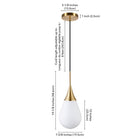 Hudson&Canal Ambrose 7.63" Wide Pendant with Glass Shade - Brass/White Milk-Clean with a soft, dry cloth and no harsh chemicals or abrasive cleaning materials