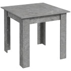 HOMCOM Square Dining Table for 2, for Kitchen and Living Room - Cement Grey-Modern style with cement-like finish, blends perfectly with most home decorations