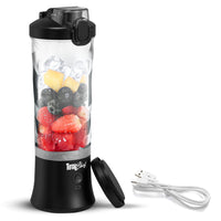 Total Chef Cordless Portable Blender - 20 oz - Black-Compact cordless blender with removable carry strap