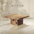 HOMCOM Square Coffee Table with Thick Top - Natural Wood-Spacious 31.5" x 31.5" surface accommodates decor, drinks, and essentials
