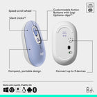 Logitech Pop Icon Bluetooth Keyboard & Mouse Combo - Lilac-Go for Longer: The wireless mouse has a 2-year battery life, while the keyboard has a 3-year battery life, both feature power-saving auto-sleep modes to give you hours of use, batteries included
