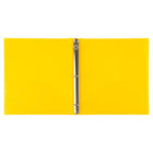 JAM Paper Plastic 1" 3-Ring Binder - Yellow-Wide front and back binder panels fully cover standard dividers and sheet protectors. Our 3 metal ring binders have 2 buttons for easy opening and closing, and a convenient pocket on the inside flap.