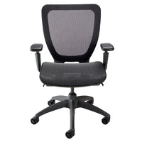 Nightingale WXO Mid Back Mesh Seat & Back Task Chair - Black-Translucent ABLEX patterned weave mesh back and seat provides generous lumbar and pelvic support while promoting dynamic movement