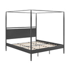Modway Marlowe 4-Poster Canopy Metal King Platform Bed - Charcoal-Tapered Metal Frame