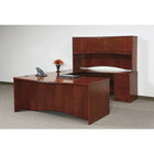 Office Star Napa Collection 72" Bow Front Desk Shell, Cherry-Contour-shaped work surfaces