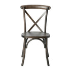 Flash Furniture HERCULES Series Stackable Early American Wood Cross Back Chair-Attractive downward ''U'' design adds stability