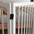 PawHut Foldable Free Standing Pet Gate with Support Feet - White-Colour: White 