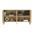 Manhattan Comfort Linda 60" Modern 4-Door Sideboard - Natural Oak-10