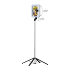 MyBat Pro Spotlight Tripod with 9" Ring Light  - Stainless Steel Stand - Silver-9" LED Ring Light - Delivers bright, even illumination for any shooting condition