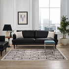 Modway Kalinda Rustic Vintage Moroccan Trellis Area Rug - 5 ft W x 8 ft L - Brown Beige/Ivory-Protect Floors From Traffic/Furniture