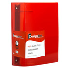 JAM Paper Plastic 3" 3-Ring Binder - Red-English only packaging