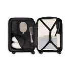 Swiss Mobility QUAD 21.5" ABS/PC Hardside Carry-on Luggage - Black-Double 360-degree spinner wheels for smooth and quiet rolling (8 wheels)