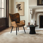 FurnitureR Tufted Accent Chair - Green Velvet-Weight Capacity: 300 lbs
