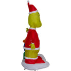 GEMMY Airblown Inflatable Christmas Grinch and Max with Presents - 71" x 49"-Self-inflates in seconds
