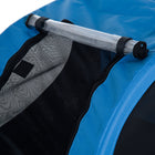 Aosom Pet Bike Wagon and Cargo Carrier with Hitch and Reflectors - Blue-Reflector stripes and red flags for added security 