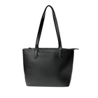Nicci Large Tote Bag with Slit Pocket - Black-Tote Bag
