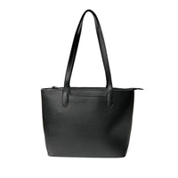Nicci Large Tote Bag with Slit Pocket - Black-Tote Bag