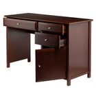 Winsome Delta Office Writing Desk, Walnut (94147)-Made from composite wood in a walnut finish