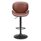 Zuo Meyane Barstool - Brown-Plush and durable faux leather fabric