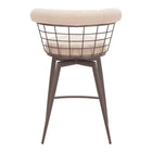 Zuo Saku Swivel Counter Stool - Beige/Brown-3 year limited warranty