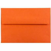 JAM Paper 4Bar A1 Coloured Invitation Envelopes - 3.625 x 5.125 - Orange Recycled - 50 Pack-Perfect for Greeting Cards, Invitations, Weddings or any announcement