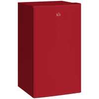 HOMCOM Mini Fridge with Freezer and Reversible Door - Red-Combines refrigerator and freezer with a 3.2 Cu. Ft. capacity for various food storage